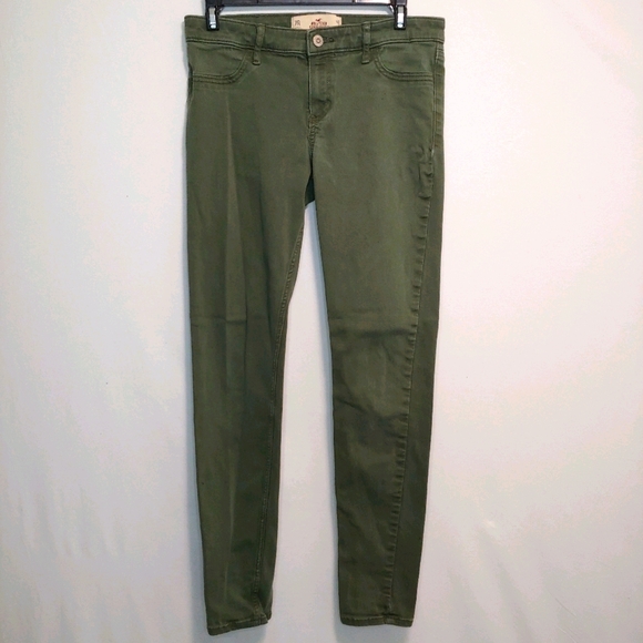 Hollister Women's Super Skinny Olive Green Jeans Size 28/31 - Picture 2 of 10